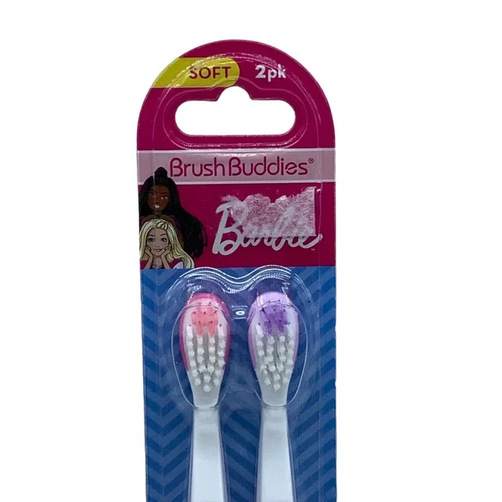 Barbie Brush Buddies Kid Soft 2 Pack Mattel Barbiecore Fun Stocking‎ Stuffer